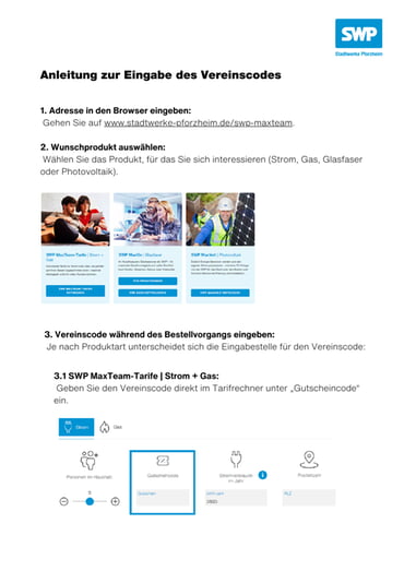 Anleitung zur Eingabe des Vereinscodes